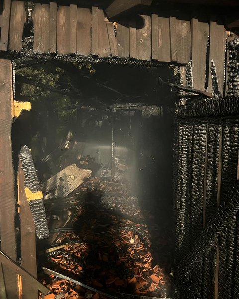 Verbrannte Seitenwand