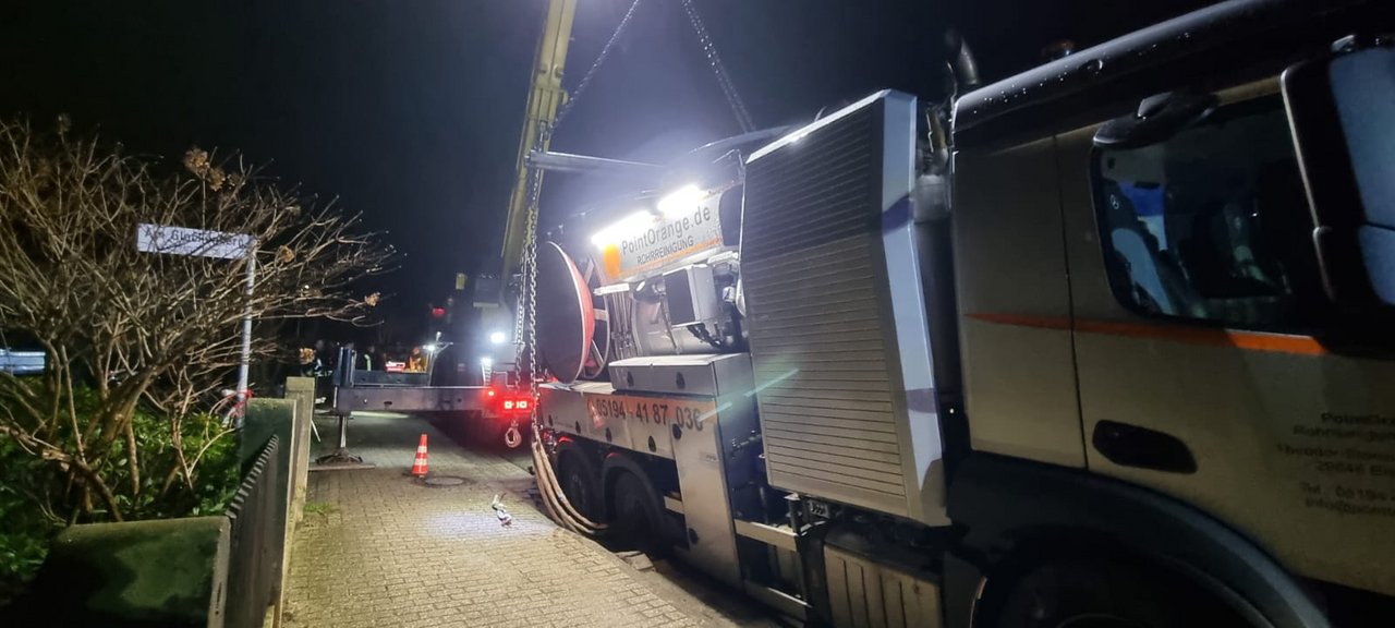 Kran positioniert sich